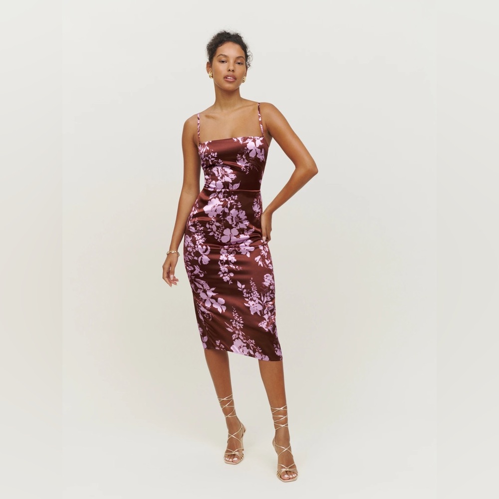 Reformation Oaklie Silk Dress in Kiana Size 0